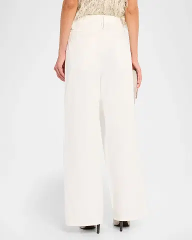 Brunello Cucinelli Cotton Paper Twill Wide-Leg Pants | Thumbnail 3 Brunello Cucinelli Cotton Paper Twill Wide-Leg Pants | Thumbnail 3