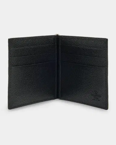 Valentino Garavani Men 's Vlogo Signature Grainy Calfskin Money Clip Wallet | Thumbnail 3 Valentino Garavani Men 's Vlogo Signature Grainy Calfskin Money Clip Wallet | Thumbnail 3