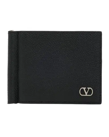Valentino Garavani Men 's Vlogo Signature Grainy Calfskin Money Clip Wallet | Thumbnail 1 Valentino Garavani Men 's Vlogo Signature Grainy Calfskin Money Clip Wallet | Thumbnail 1