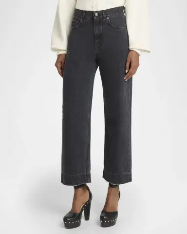 Chloé High-Rise Straight-Leg Crop Denim Trousers | Thumbnail 4 Chloé High-Rise Straight-Leg Crop Denim Trousers | Thumbnail 4