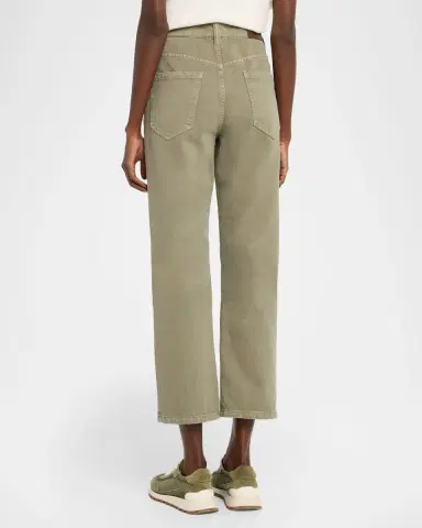 Brunello Cucinelli Cotton Bull Retro Straight-Leg Ankle Pants | Thumbnail 3 Brunello Cucinelli Cotton Bull Retro Straight-Leg Ankle Pants | Thumbnail 3