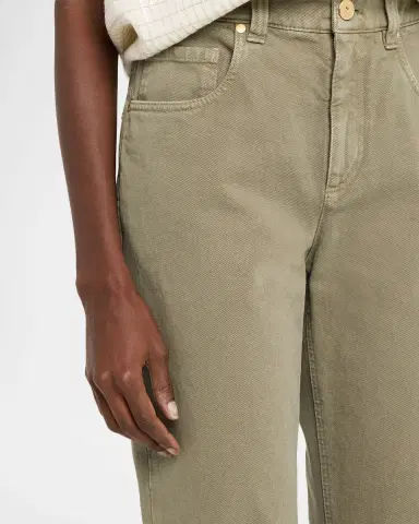 Brunello Cucinelli Cotton Bull Retro Straight-Leg Ankle Pants | Thumbnail 5 Brunello Cucinelli Cotton Bull Retro Straight-Leg Ankle Pants | Thumbnail 5