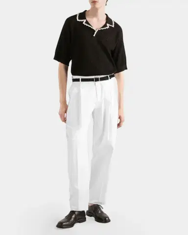 Dolce & Gabbana Men's Cotton Gabardine Straight-Leg Pleated Pants | Thumbnail 2