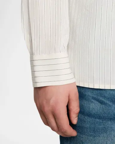 Simkhai Men's Mylo Hairline Stripe Evening Shirt | Thumbnail 5