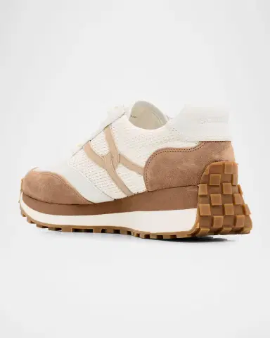 Veronica Beard Valentina Mixed Leather Retro Sneakers | Thumbnail 4