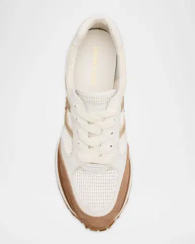 Veronica Beard Valentina Mixed Leather Retro Sneakers | Thumbnail 5