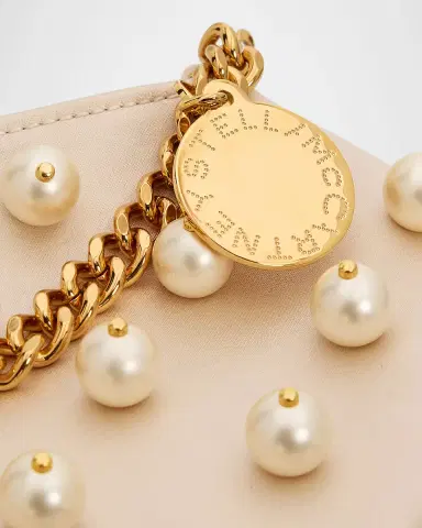 Stella McCartney Falabella Mini Pearly-Embellished Satin Clutch Bag | Thumbnail 5 Stella McCartney Falabella Mini Pearly-Embellished Satin Clutch Bag | Thumbnail 5