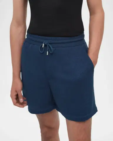 Simkhai Men's Conroy Waffle-Weave Drawstring Shorts | Thumbnail 4 Simkhai Men's Conroy Waffle-Weave Drawstring Shorts | Thumbnail 4