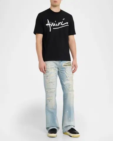 Amiri Men's Logo Script Cotton T-Shirt | Thumbnail 2