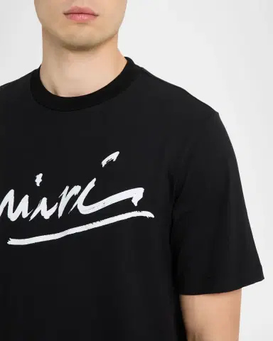 Amiri Men's Logo Script Cotton T-Shirt | Thumbnail 5