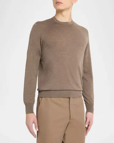 Sease Men 's Virgin Wool Heathered Crewneck Sweater | Thumbnail 4 Sease Men 's Virgin Wool Heathered Crewneck Sweater | Thumbnail 4