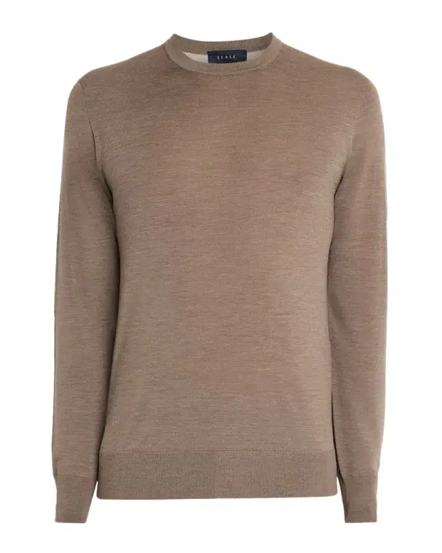 Men 's Virgin Wool Heathered Crewneck Sweater