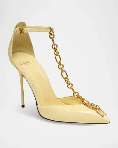 Balmain 100mm Sync Patent Leather Pumps | Thumbnail 2