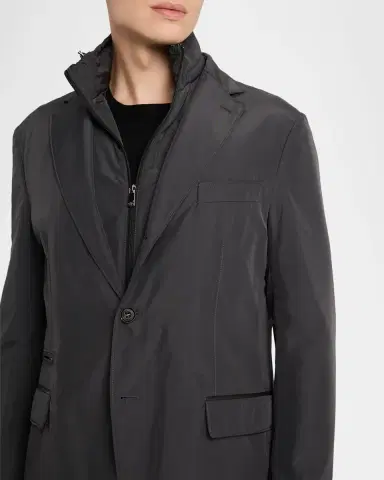 Corneliani Men's Technical Fabric Single-Breasted Blazer | Thumbnail 5