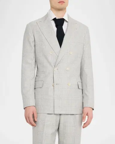 Brunello Cucinelli Men's Virgin Wool Glen Plaid Suit | Thumbnail 4