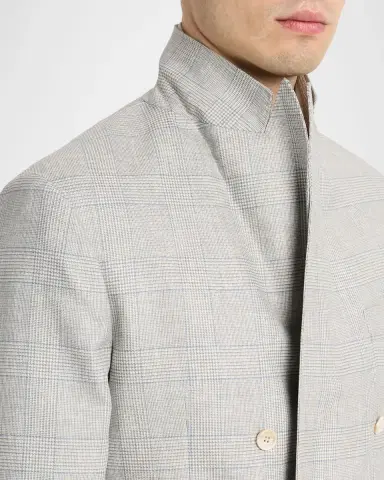Brunello Cucinelli Men's Virgin Wool Glen Plaid Suit | Thumbnail 9