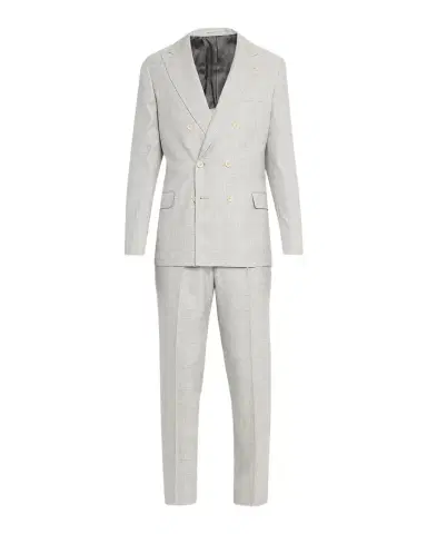 Brunello Cucinelli Men's Virgin Wool Glen Plaid Suit | Thumbnail 1