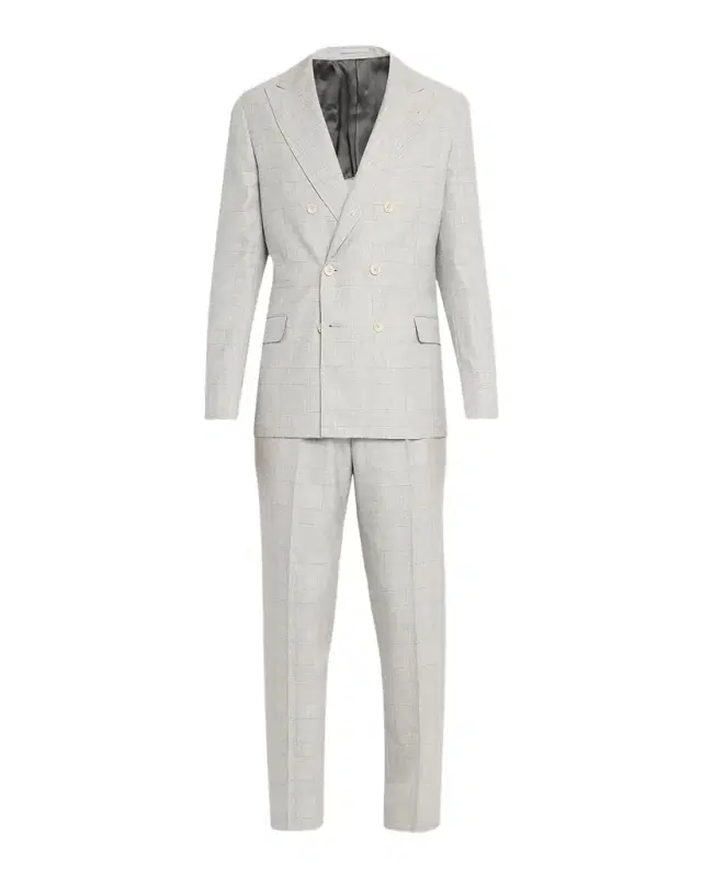 Brunello Cucinelli Men 's Virgin Wool Glen Plaid Suit