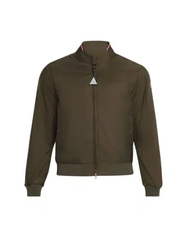 Moncler Men's Reppe Nylon Collar-Logo Full-Zip Jacket | Thumbnail 1