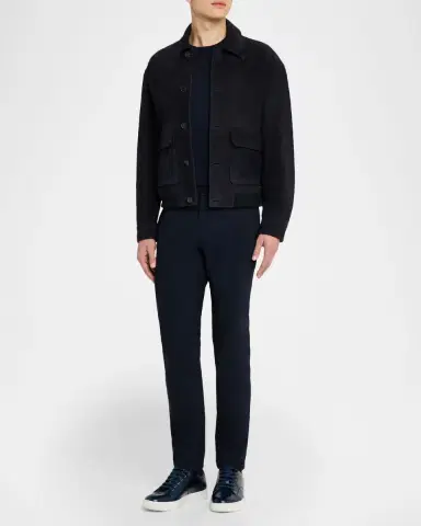 FRAME Men's Suede Flap-Pocket Blouson | Thumbnail 2