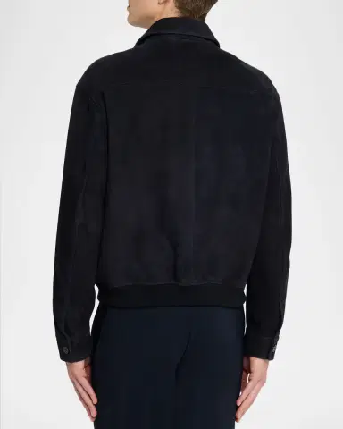 FRAME Men's Suede Flap-Pocket Blouson | Thumbnail 3