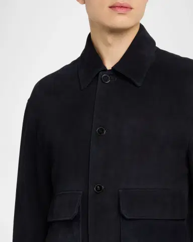 FRAME Men's Suede Flap-Pocket Blouson | Thumbnail 5