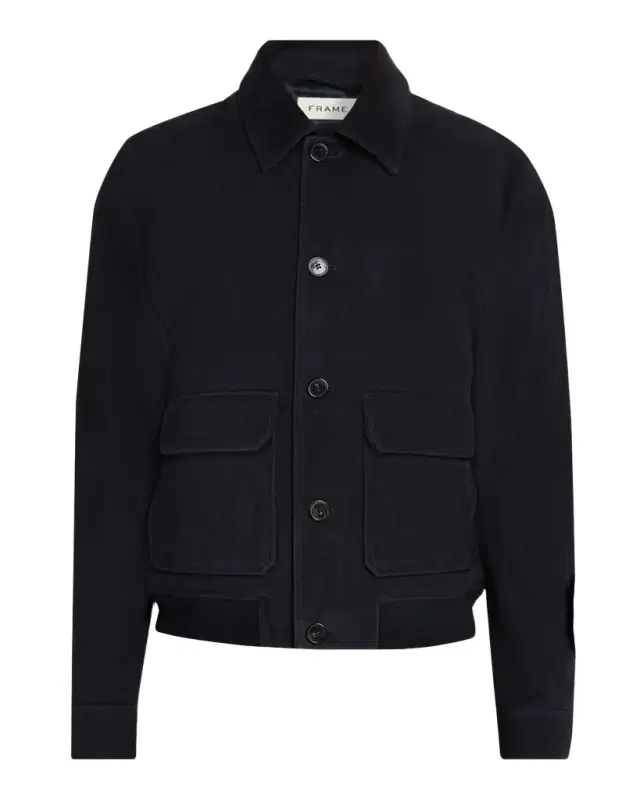 Men 's Suede Flap-Pocket Blouson