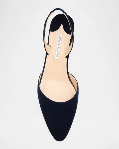 Manolo Blahnik Aspro Suede Slingback Ballerina Pumps | Thumbnail 5 Manolo Blahnik Aspro Suede Slingback Ballerina Pumps | Thumbnail 5