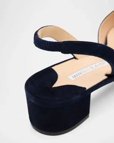 Manolo Blahnik Aspro Suede Slingback Ballerina Pumps | Thumbnail 6 Manolo Blahnik Aspro Suede Slingback Ballerina Pumps | Thumbnail 6