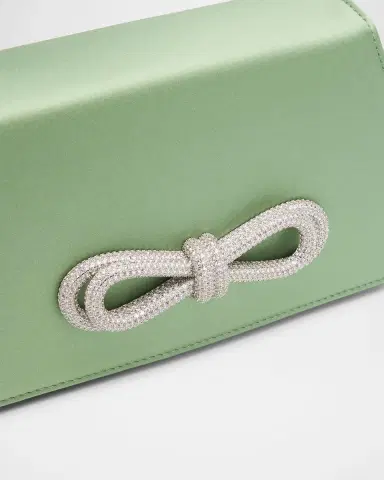 MACH & MACH Satin Double Crystal Bow Shoulder Bag | Thumbnail 5 MACH & MACH Satin Double Crystal Bow Shoulder Bag | Thumbnail 5