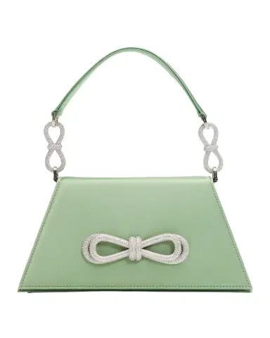 MACH & MACH Satin Double Crystal Bow Shoulder Bag | Thumbnail 1 MACH & MACH Satin Double Crystal Bow Shoulder Bag | Thumbnail 1
