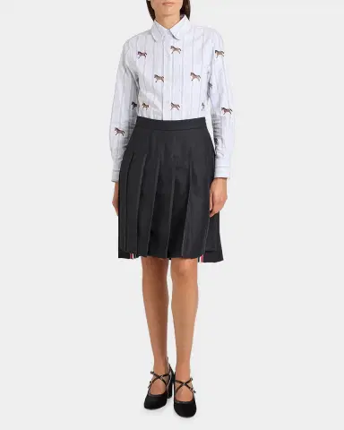 Thom Browne Pleated Bermuda-Length Skirt | Thumbnail 2 Thom Browne Pleated Bermuda-Length Skirt | Thumbnail 2