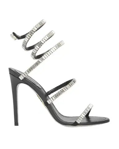 René Caovilla 105mm Cleo Leather Baguette Crystal Sandals | Thumbnail 1