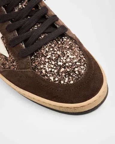 Golden Goose Ball Star Suede Glitter Low-Top Sneakers | Thumbnail 6 Golden Goose Ball Star Suede Glitter Low-Top Sneakers | Thumbnail 6