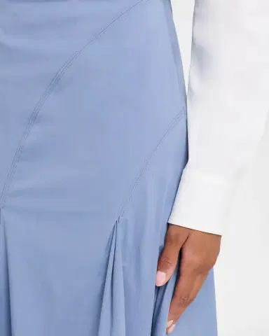 Lela Rose Godet Cotton Poplin Midi Skirt | Thumbnail 5 Lela Rose Godet Cotton Poplin Midi Skirt | Thumbnail 5