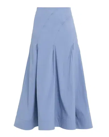 Lela Rose Godet Cotton Poplin Midi Skirt | Thumbnail 1 Lela Rose Godet Cotton Poplin Midi Skirt | Thumbnail 1