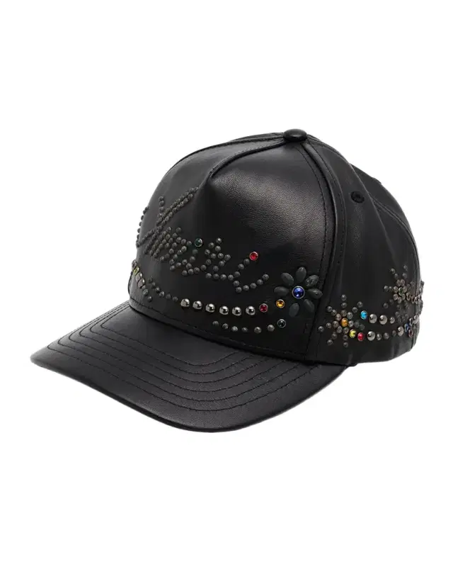 Men's Studded Leather Baseball Cap
