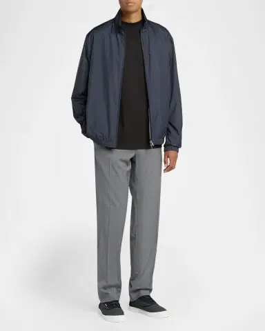 Moncler Men's Meidassa Full-Zip Jacket with Leather Logo | Thumbnail 2 Moncler Men's Meidassa Full-Zip Jacket with Leather Logo | Thumbnail 2