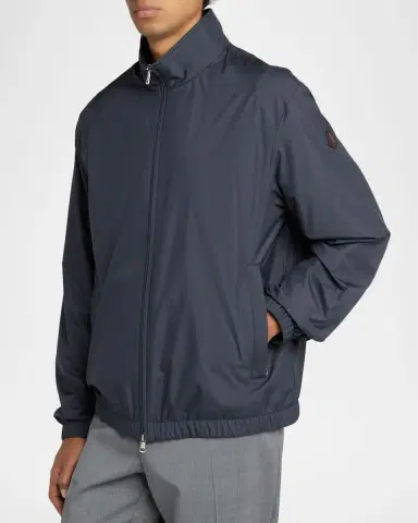 Moncler Men's Meidassa Full-Zip Jacket with Leather Logo | Thumbnail 4 Moncler Men's Meidassa Full-Zip Jacket with Leather Logo | Thumbnail 4