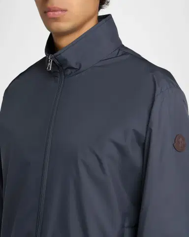 Moncler Men's Meidassa Full-Zip Jacket with Leather Logo | Thumbnail 5 Moncler Men's Meidassa Full-Zip Jacket with Leather Logo | Thumbnail 5