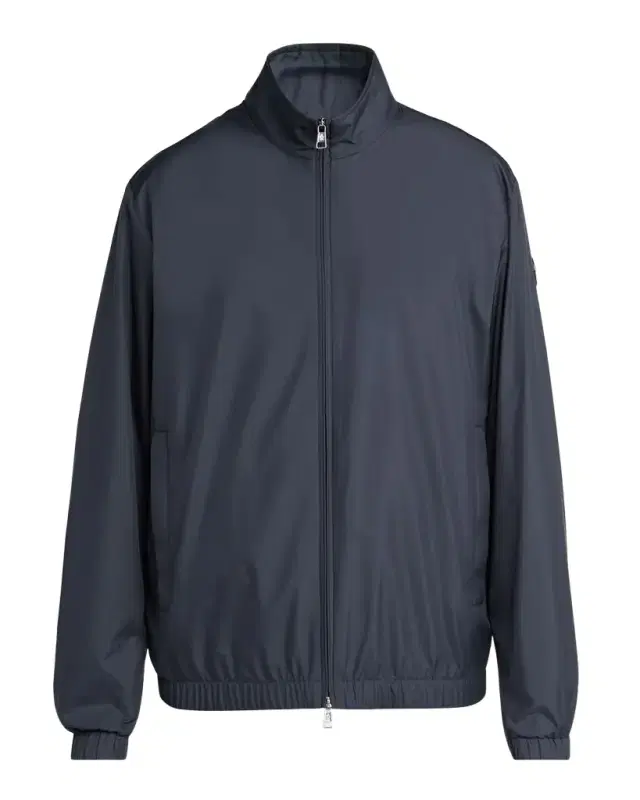 Moncler Men 's Meidassa Full-Zip Jacket with Leather Logo