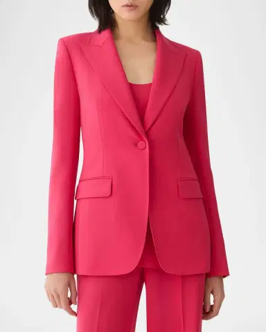Lafayette 148 New York Single-Button Finesse Crepe Blazer | Thumbnail 3 Lafayette 148 New York Single-Button Finesse Crepe Blazer | Thumbnail 3