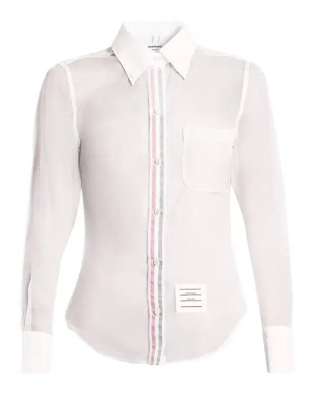 Thom Browne Sheer Silk Classic Button-Down Shirt
