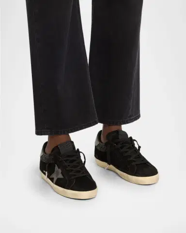 Golden Goose Super-Star Suede Glitter Low-Top Sneakers | Thumbnail 2 Golden Goose Super-Star Suede Glitter Low-Top Sneakers | Thumbnail 2