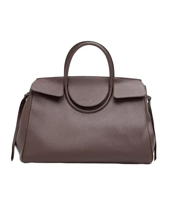 Maude Pebble Leather Carryall Top-Handle Bag