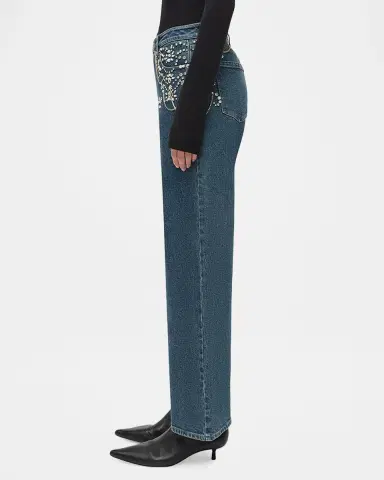 SIMKHAI Jude Embellished Mid-Rise Jeans | Thumbnail 5 SIMKHAI Jude Embellished Mid-Rise Jeans | Thumbnail 5