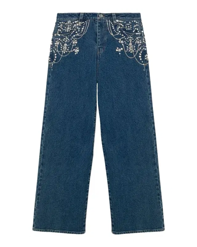 Jude Embellished Mid-Rise Jeans