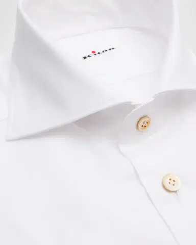 Kiton Men's Solid Cotton Classic-Fit Dress Shirt | Thumbnail 2