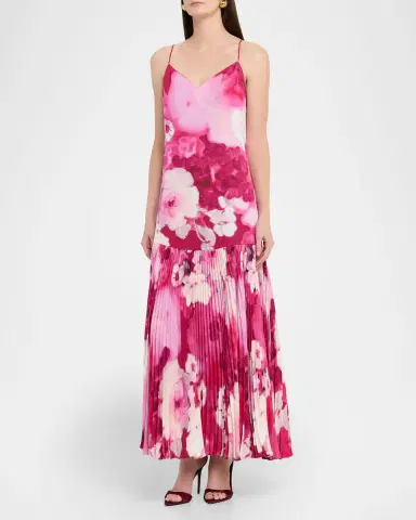 Ungaro Camden Pleated Floral-Print Maxi Dress | Thumbnail 4 Ungaro Camden Pleated Floral-Print Maxi Dress | Thumbnail 4