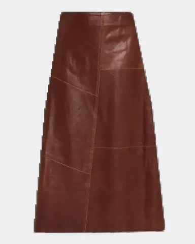 Arma Vayenne A-Line Leather Midi Skirt | Thumbnail 2 Arma Vayenne A-Line Leather Midi Skirt | Thumbnail 2